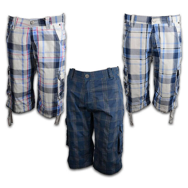 Herren Sommer Capri Cargo Freizeit Hose