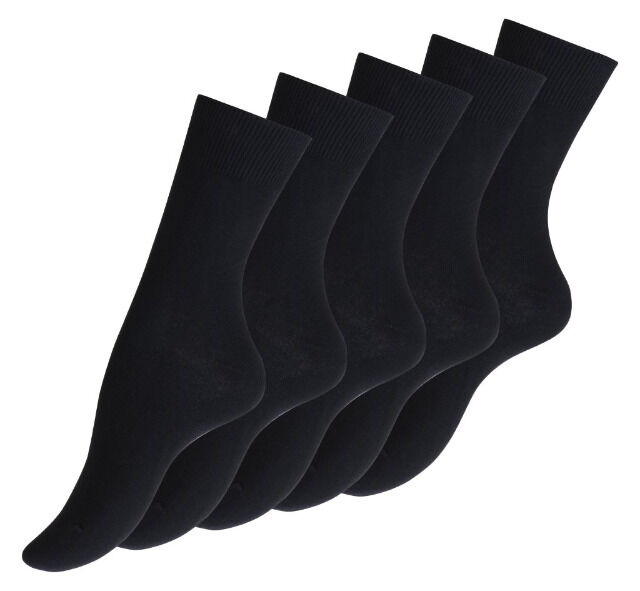 Damen Socken aus 100% Baumwolle in schwarz