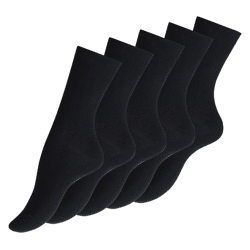 Damen Socken aus 100% Baumwolle in schwarz