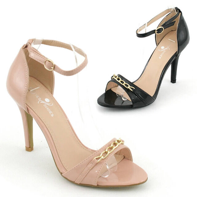 Damen Pumps High Heels Schuhe Lederoptik