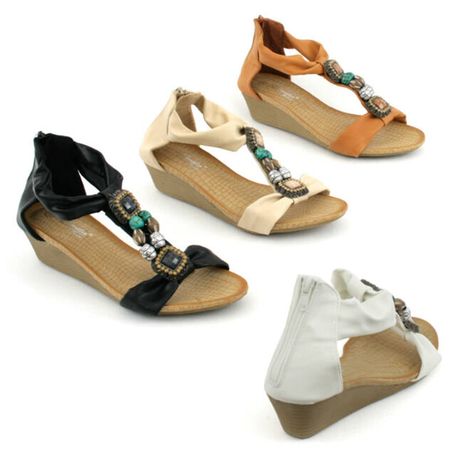 Damen Sommer Sandalen Pumps Schuhe