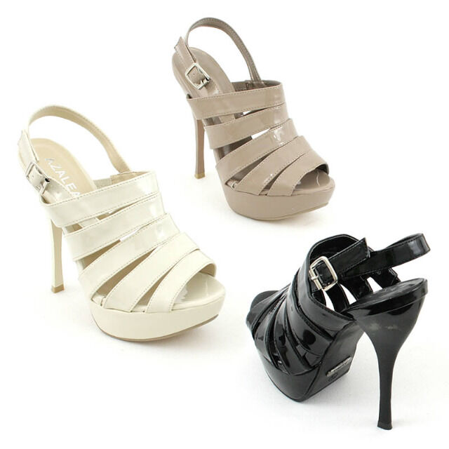 Damen Pumps High Heels Schuhe Lederoptik