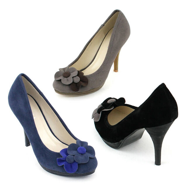 Damen Pumps High Heels Schuhe Lederoptik