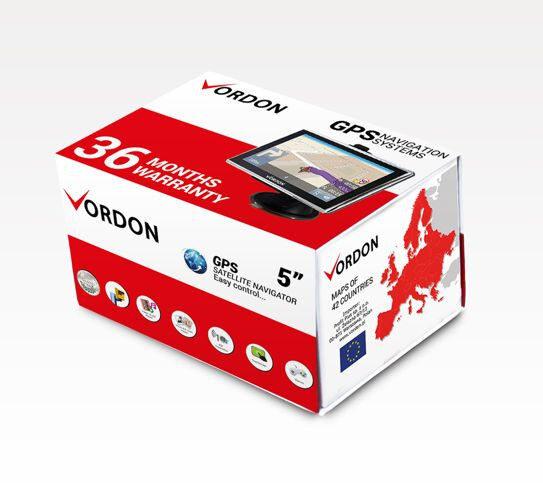 Vordon 5Zoll Naviationssystem 4GB + FM + Karten der EU