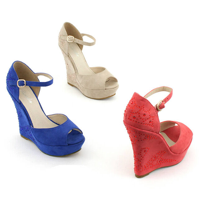 Damen Pumps High Heels Schuhe Glitzeroptik