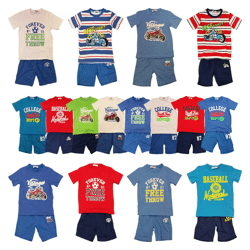 Jungen Sommer Tops Shorts Hosen im Set
