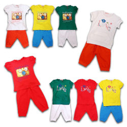 Mädchen Freizeit Kurzarm Top Hose im Set