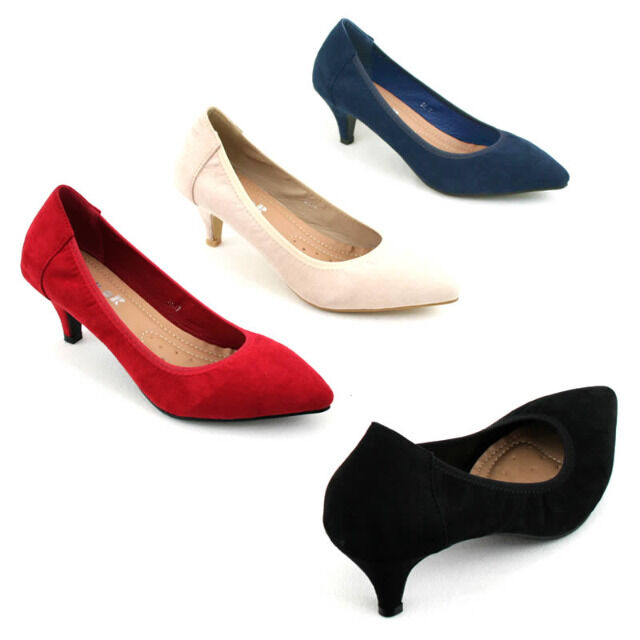 Damen Pumps High Heels Schuhe Lederoptik