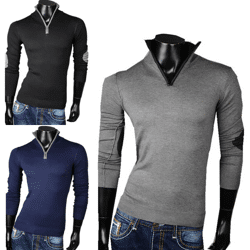 Herren Business Freizeit Pullover Langarm Shirts