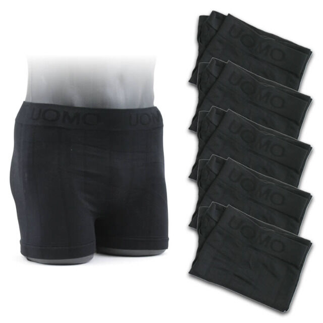 Herren Unterhosen Boxer Short Slips Schwarz