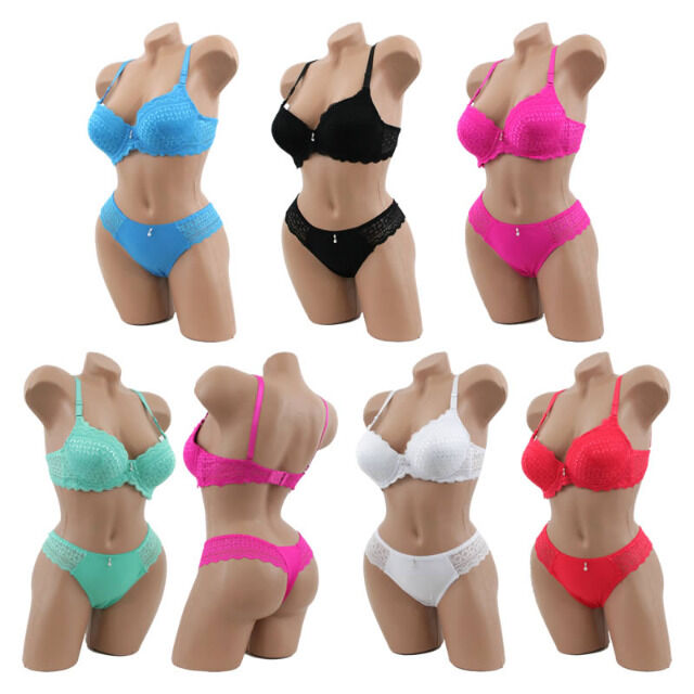 Sexy Damen BH Sets Slip Dessous Musterung