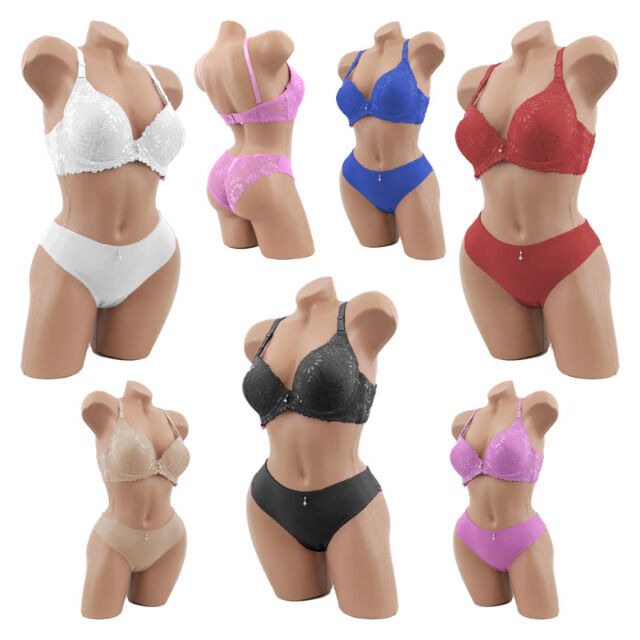 Sexy Damen BH Sets Slip Dessous Musterung