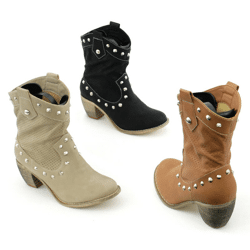 Damen Herbst Winter Western Stiefel Schuhe