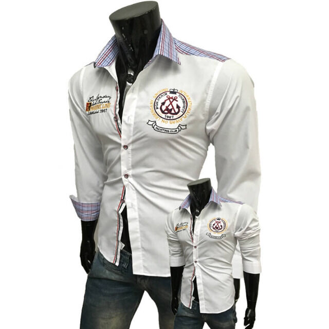 Men's casual business shirts long sleeve tops