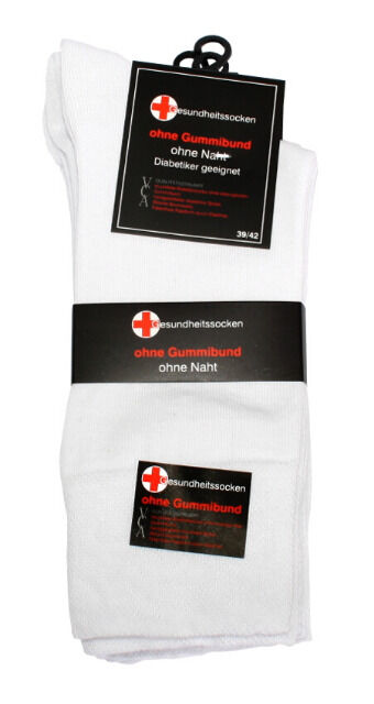 Diabetikersocken Unisex ohne Gummibund & ohne Naht - 3er Pack