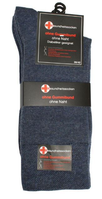 Diabetic socks unisex without elastic waistband & without seam - pack of 3