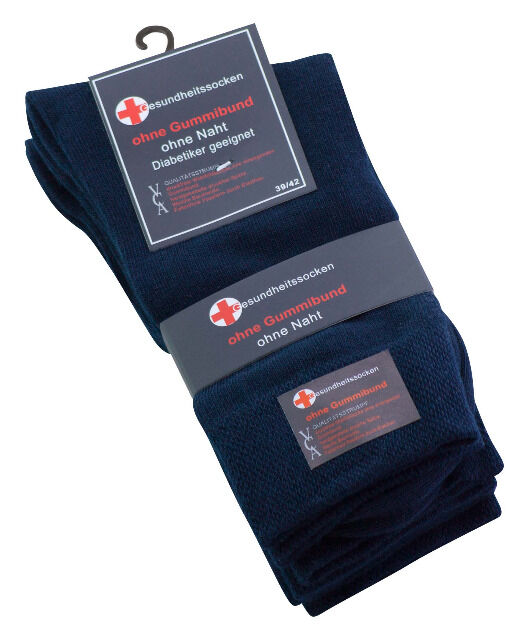 Diabetikersocken Unisex ohne Gummibund & ohne Naht - 3er Pack