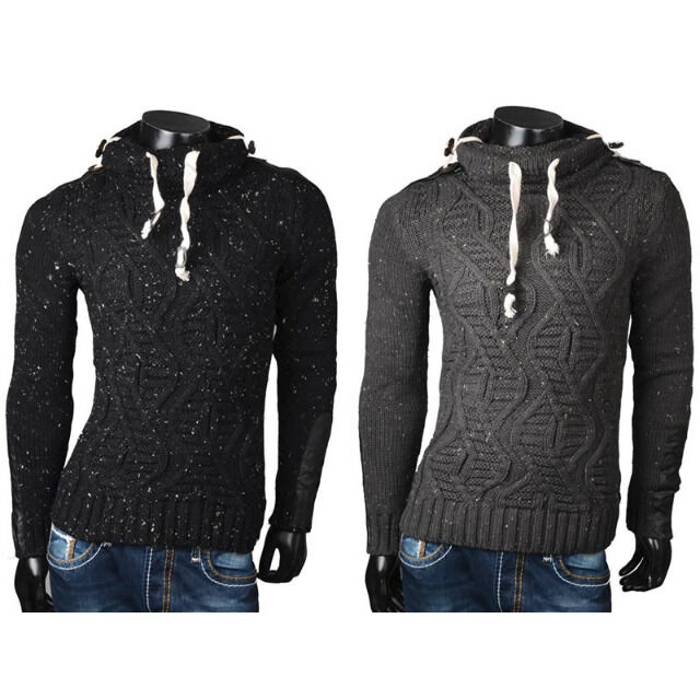 Herren Strick Pullover Langarm Shirts Oberteile