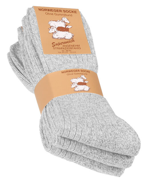 Herren Norwegersocken ohne Gummibund mit Plüschsohle