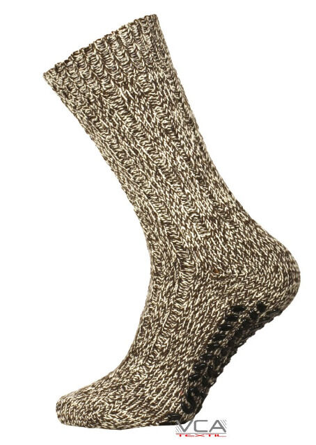 Unisex Norweger Grobstricksocken mit Antirutsch-Sohle