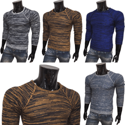 Herren Strick Pullover Langarm Shirts Oberteile