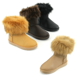 Damen Fell Stiefel Schuhe Herbst Winter Boots