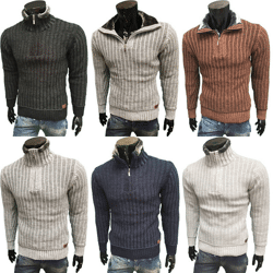 Herren Strick Pullover Langarm Shirts Oberteile