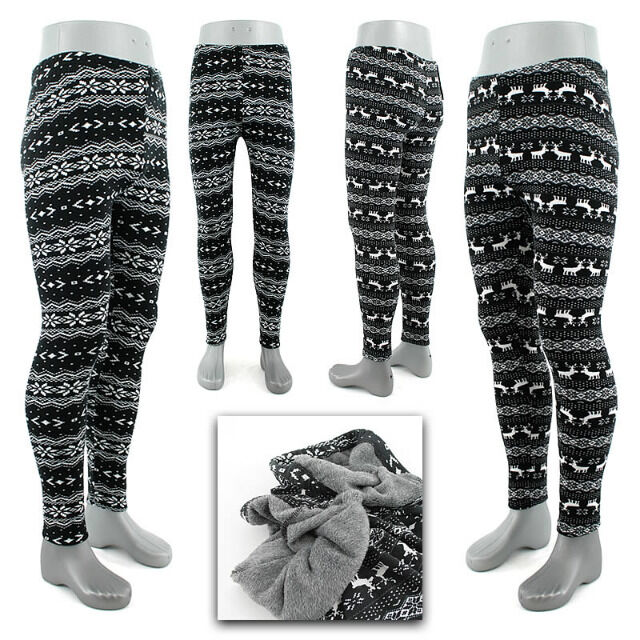 Damen Leggings Leggins Hosen gefüttert