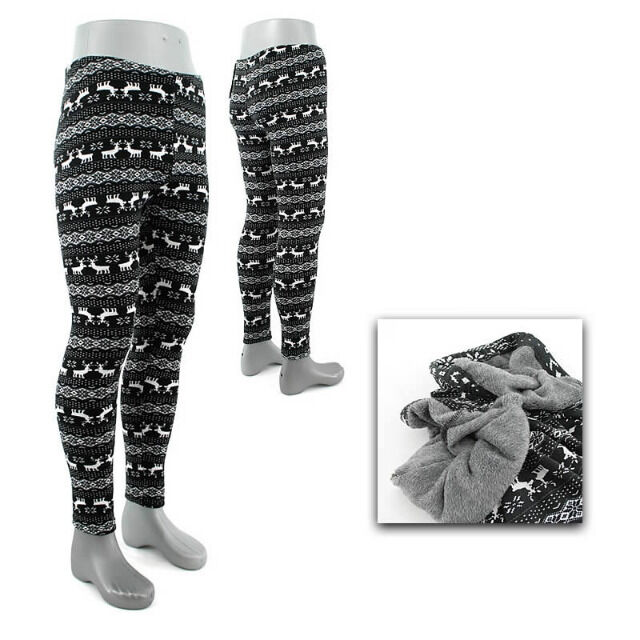 Damen Leggings Leggins Hosen gefüttert