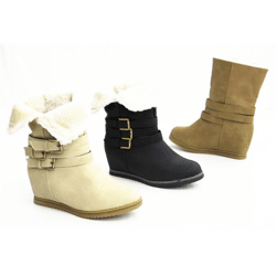 Damen Fell Stiefel Schuhe Herbst Winter Boots