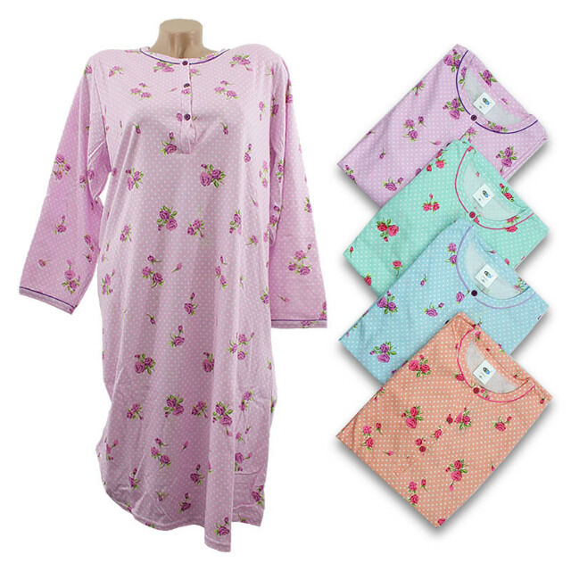 Damen Thermo Nachthemden Nachtwäsche