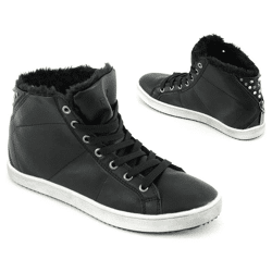 Ladies fur leisure shoes sneaker boots