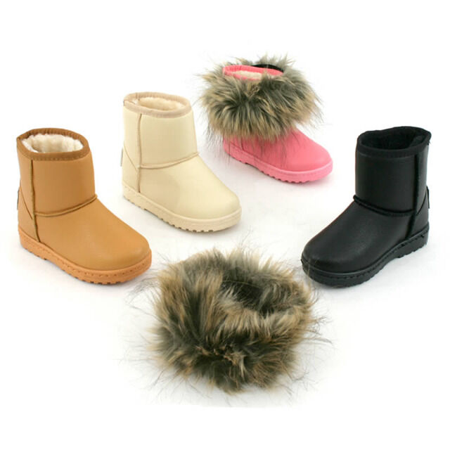 Kinder Fell Stiefel Schuhe Boots Gefüttert