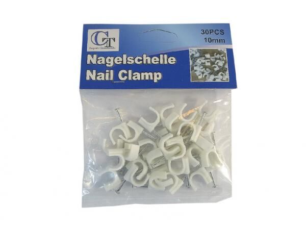 Nagelschelle Kabelhalter 30Stk 10mm