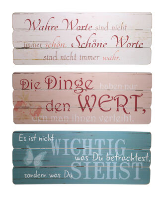 17 50676 Holz Bild Philosophie 80x30cm Spruche 14690478 Restposten De