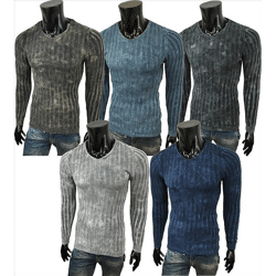 Herren Strick Pullover Langarm Shirts Oberteile