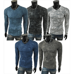 Herren Strick Pullover Langarm Shirts Oberteile