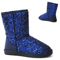 Fall winter glitter look boots shoes