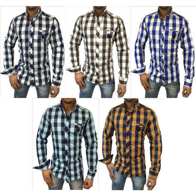 Herren Business Freizeit Hemden Baumwolle