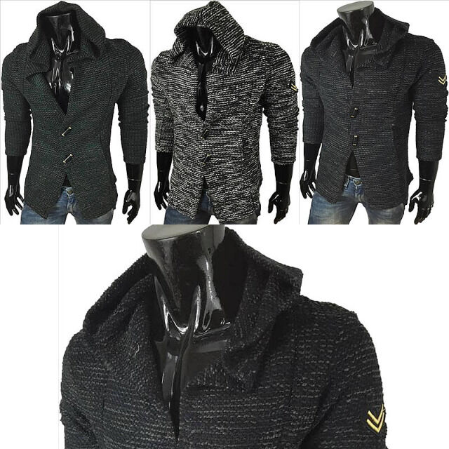 Herren Strick Jacken Langarm Oberteil