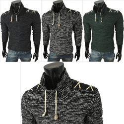 Herren Strick Pullover Langarm Shirts Oberteile