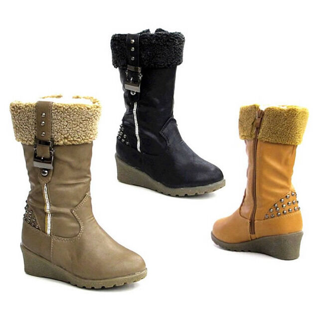 Kinder Herbst Winter Frühjahr Fell Schuhe