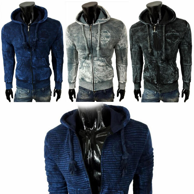 Herren Pullover Langarm Oberteil Zipper Hoodie