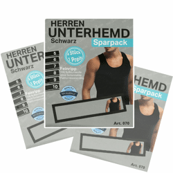 Men's double rib undershirts sizes 5-10 EUR 1.59 each