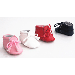 Leather girls ballerina slip-on shoes