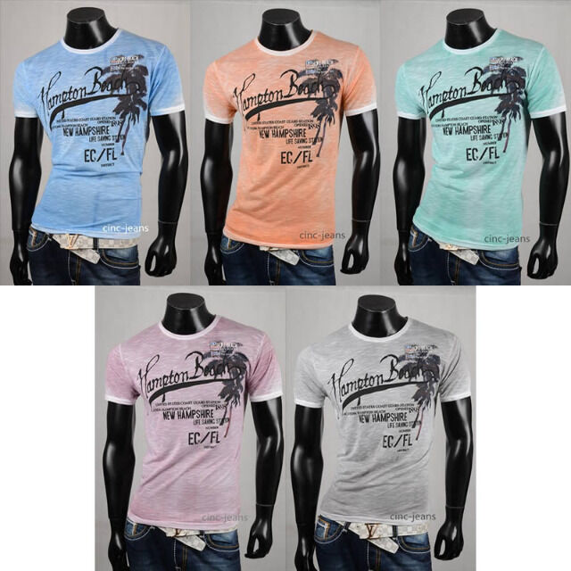 Herren Freizeit T-Shirts Oberteile Kurzarm Shirt