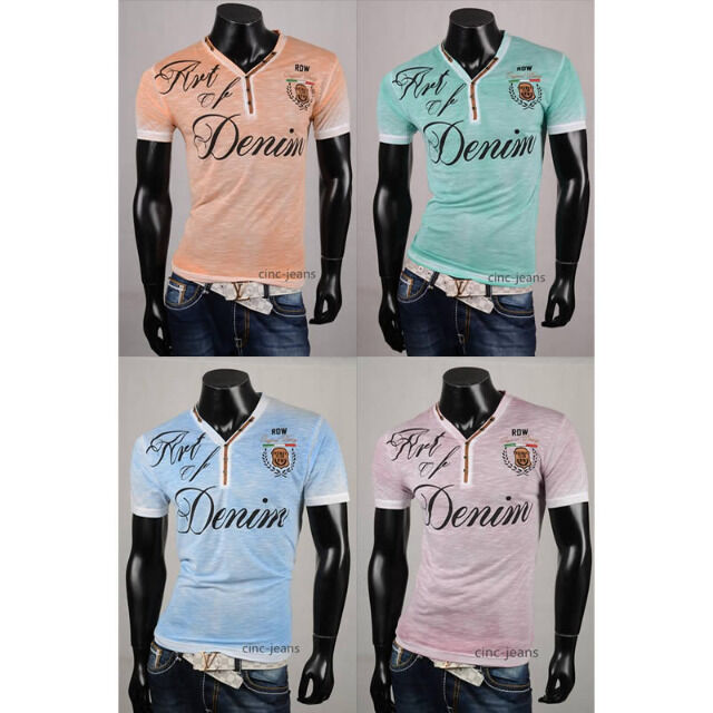 Herren Freizeit T-Shirts Oberteile Kurzarm Shirt