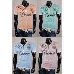 Herren Freizeit T-Shirts Oberteile Kurzarm Shirt