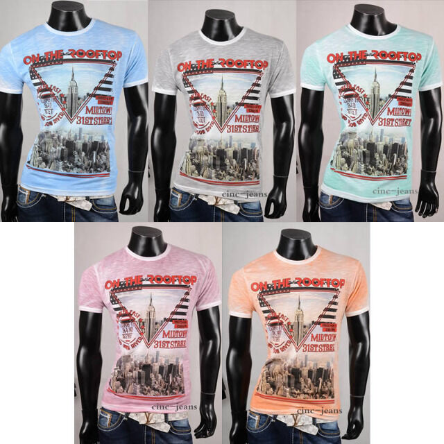 Herren Freizeit T-Shirts Oberteile Kurzarm Shirt