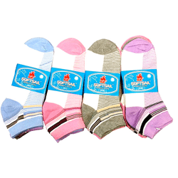 Damen Sneakersocken Baumwolle 3er Pack Gr. 35-41 für 0,29 EUR